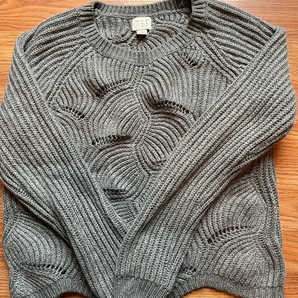 A NEW DAY GRAY SWEATER